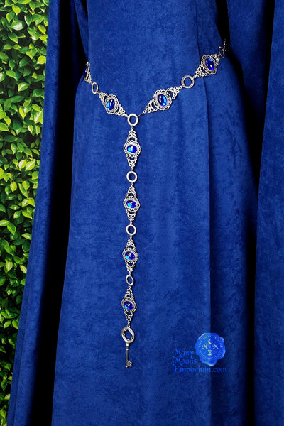 Blue Renaissance Girdle Belt- Marquesa Questa antique silver – Many ...