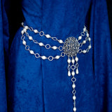 pearl and silver renaissance girdle belt Thalia