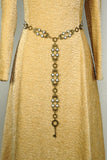 renaissance belt with pearls bronze girdle belt Vespera