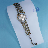 white princess queen elizabeth pearl bracelet bronze