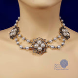 white princess queen elizabeth woodville necklace pearl silver