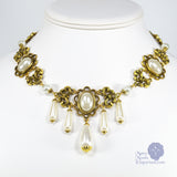 pearl Renaissance necklace antique gold Xanthe